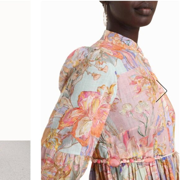 Zimmermann Belted Cotton Tiered Dress -perfect for special occasions - Picture 5 of 14